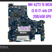 PcParts Refurbished ACLUA/ACLUB NM-A273 For Lenovo Ideapad Z50-70 Laptop Motherboard FRU:5B20G45435 I3-4030U I5-4200U I7-4500U