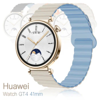 18mm Magnetic Loop Strap for Huawei Watch GT 4 41mm Soft Silicone Replacement Bracelet for Huawei Watch GT4 Strap Accessories