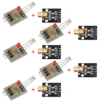 10Pcs/Set Laser Receiver Sensor Module Board KY-008 650nm 5V Laser Sensor Transmitter For Arduino AVR Electrical Equipment Tools