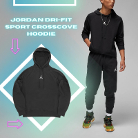 【NIKE 耐吉】長袖上衣 Jordan Sport 男款 黑 喬丹 連帽上衣 經典 帽T 運動 長T(DQ7328-010)