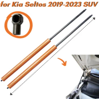9 Colors Carbon Fiber Bonnet Hood Gas Struts Springs Dampers for Kia Seltos 2019-2023 SUV Lift Supports Shock Absorber Bars