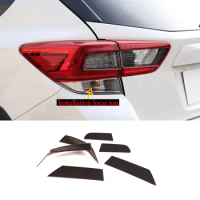 For Subaru XV 2018-2022 ABS Car Rear Lamp Shade Brake Indicator Light Reversing Lamp Blackened Tail Lamp Cover Auto Accessories