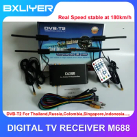 DVB-T2 Receiver CAR DVB-T2 Mobile DIGITAL TV TUNER RECEIVER for Russia, Thailand, Columbia, Indonesia, Singapore etc