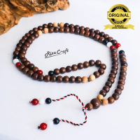 Tasbih Kayu Gaharu Buddha Tali Tridatu Estetik 108 Butir ASLI 100%