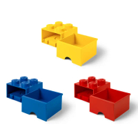 【LEGO 樂高】Room Copenhagen LEGO☆ Storage Brick 4樂高積木經典方塊四抽屜盒 展示品(樂高收納盒)