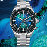 CITIZEN星辰 GENT S系列 千彩之海 光動能 電波計時腕錶 母親節 禮物 42mm/AT8188-64L