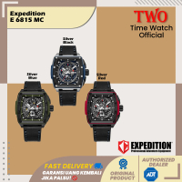 Expedition Jam Tangan Pria E 6815 MC Leather Strap Analog Chronograph Skeleton