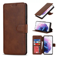Luxury Leather Card Wallet Phone Case For Samsung Galaxy S22 S21 S20 FE S10 Plus S9 Note 10 20 Ultra Magnetic Flip Holder Cover