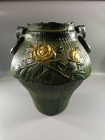 日本 南部鐵器 花瓶，昭和61年農業共濟組30周年訂制款，花