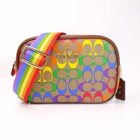 【COACH】Coach Jamie Camera Bag In Rainbow大號相機包-彩虹調色-CA175美國原廠專櫃公司貨
