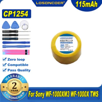 100% Original LOSONCOER 115mAh CP1254 Battery For Sony WF-1000XM3 WF-1000X TWS WF-1000X Bluetooth Earphone Battery