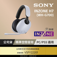 SONY INZONE H7 無線電競耳機 WH-G700