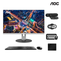 AOC All-in-One Gaming Computer PC 27" FHD AMD R7 5700G 16GB RAM 512 GB Windows 11 Home WiFi Keyboard&amp;Mouse Business Office Work