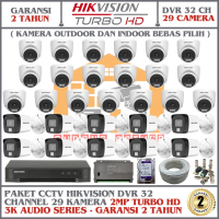 Paket CCTV Hikvision DVR 32 Channel 29 Camera 2MP TURBO HD 1080p Audio Series Kamera CCTV