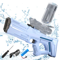 Electric Water Gun Automatic Suction Water High-pressure Continuous Launch Strong Energy Automatic Water Spray Toy Gun for Kids