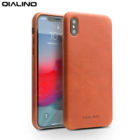 QIALINO Genuine Leather Phone Case for Apple for iPhone 11 Pro XR XS X XS Max 7 8 Plus SE2 2020 Fashion Luxury Ultra Thin Cover