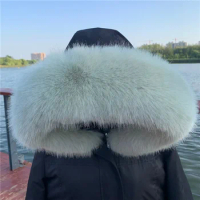 Women Faux Fox Fur Collar Shawl Furry Fur Scarf For Winter Coat Hood Fur Decor Fake Fur Scarf Parkas Coat Fur Collar Scarves