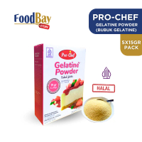 Bubuk Gelatin PRO-CHEF 5x15 Gr - Kolagen Sapi Halal - Gelatine powder Food Baking