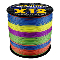 Tali Pancing Braided Fishing Line Ghotda Line 12Strands 500M300M100M Braid Wire Super Multicolor PE 