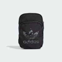 【adidas 愛迪達】側背包 斜背包 小包 運動包 CAMO FEST BAG 黑 IX6825