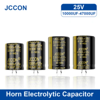 2Pcs JCCON Audio Electrolytic Capacitor 25V 10000UF 22000UF 47000UF For Audio Hifi Amplifier High Frequency Low ESR Speaker