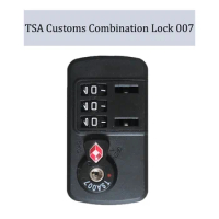Suitable For Rimowa TSA Customs Combination Lock Black Combination Lock For Trolley Case Rugged secure Repair Replacement