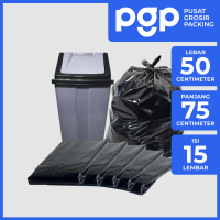 Kantong Plastik Sampah / Trash Bag Premium Hitam | Ukuran 50x75 CM | 1 Pack Isi 15 Pcs | Plastik Sam