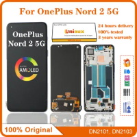 6.43" Original AMOLED For OnePlus Nord 2 5G LCD Display Touch Screen For oneplus Nord 2 DN2101 DN2103 LCD Display