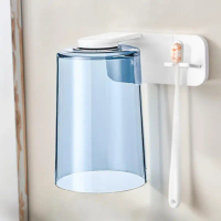 【Khot】 Mouthwash Cups Magnetic Wall Mount No Drilling Inverted Magnet Mouth Wash Cup And Wall Rack F