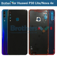 Battery Housing for Huawei P30 lite Battery Door with Camera Lens Metal for P30lite Back Case Back Housing Phone Replacement Top