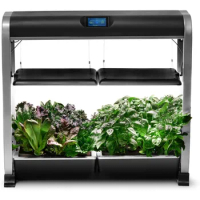 Farm 24Plus with Salad Bar Seed Pod Kit - Indoor Garden with LED Grow Light, Black