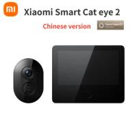 Xiaomi Smart Cat eye 2 WiFi Wireless Camera Video Peephole Doorbell 3MP HD Infrared Night Vision 180 Wide Nngle For Mi Home APP