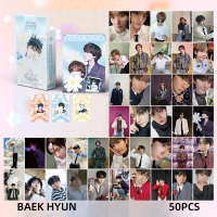 BAEKHYUN EXO Photocard อัลบั้ม, 50 ชิ้น/กล่อง, การ์ด Lomo เลเซอร์, Solo Kpop Collection, รายการที่รา