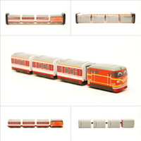 中國鐵路列車 東風4B型 鐵支路4節迴力小列車 迴力車 火車玩具 壓克力盒裝 QV049T1 TR台灣鐵道