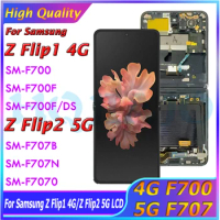 Super AMOLED 6.7" For Samsung Z Flip 1 4G LCD F700 Display Touch Screen Replacement For Samsung Z Flip 2 5G LCD F7070 Display