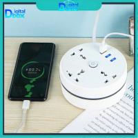 Universal Power Socket Extension 3 USB Port UK Plug 2500W 10A Electric Sockets Extension Cord With C