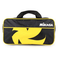 MIKASA 球袋-兩顆裝-排球 運動袋 手提袋 肩背袋 裝備袋 MKVL2C-BKY 黑黃白