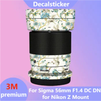 For Sigma 56mm F1.4 DC DN for Nikon Z Mount Lens Sticker Protective Skin Decal Film Anti-Scratch Protector Coat 56/1.4 DCDN