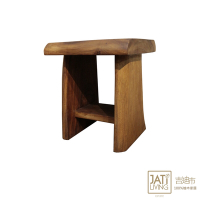 吉迪市柚木家具 原木厚板造型單人椅凳 SN027A 椅子 矮凳 板凳 木椅 簡約