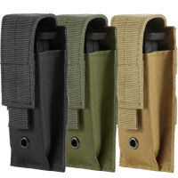 Tactical Single Pistol Mag Pouch Molle Open-Top Magazine Pouch Holder Case for 1911 92F 9mm .40 .45 Cal Glock17 18 19 26 34