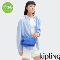Kipling 深邃亮藍色多層隨身斜背包-ABANU M