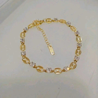 gelang rantai titanium plat permata
