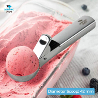 Alat Pembuat Es Ice One Two Cups Sendok Scoop Es Krim dan Buah - 164Z - Silver Viral