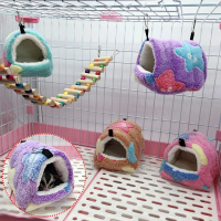 ACCURACY Warm Pet House Cage For Hamster Small Animal Nest Soft Comfort Squirrel Nest Guinea Pig Hou