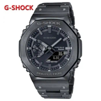 Men's Watch G-SHOCK GM-2100 Casual Fashion Waterproof and Shockproof Multi functional Stainless Steel Dual Screen Black Watch