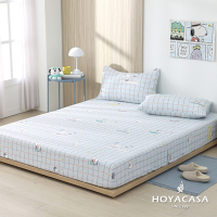 【HOYACASA 】x史努比聯名系列-加大吸濕排汗天絲床包枕套三件組-史努比水樂園