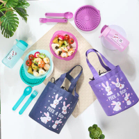 Tas Bekal / Kotak Makan Anya Lunch Bag Set / Kotak Bekal Beserta Tas anya Sendok Garpu Botol Minum