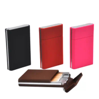 Plastic Cigarette Case Box Pocket Size Portable Cigarette Holder Rubber Paint Slim Cigarette Case