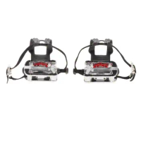 1 Pair Bike Pedals Toe Cages Pedals Cycling Parts Replacement for Exercise Bike