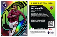 Crysencio Summerville #286 Generation Now | West Ham United Topps Premier League 2025/2026